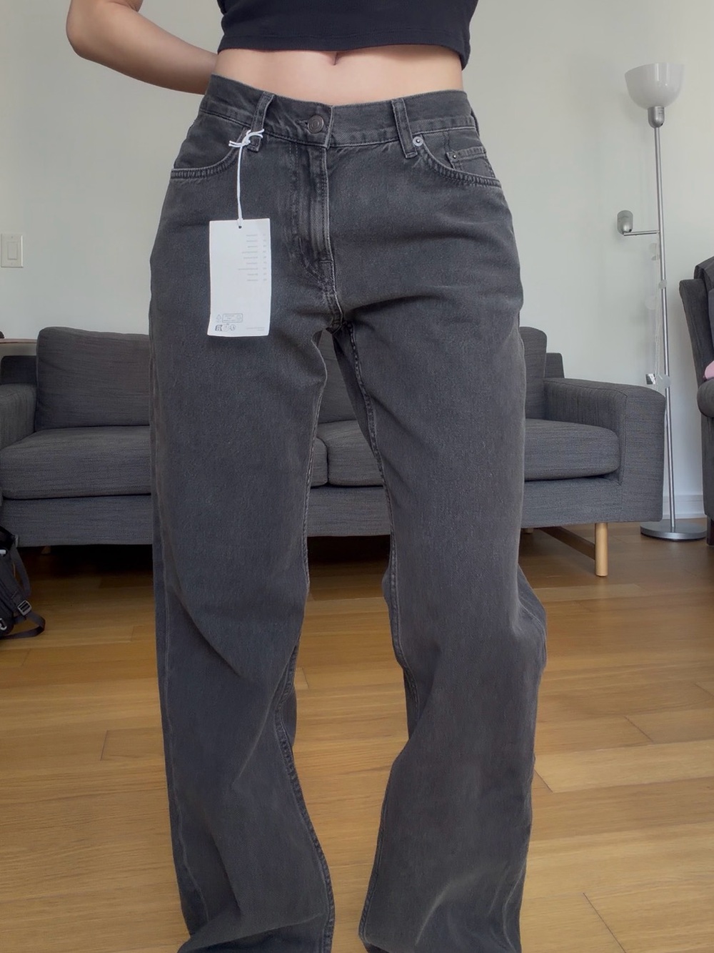 Brand new COS black straight leg jeans